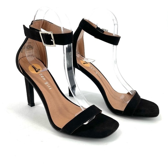 Madden Girl ARA Square Toe Suede Ankle Strap Heel - Picture 2 of 7